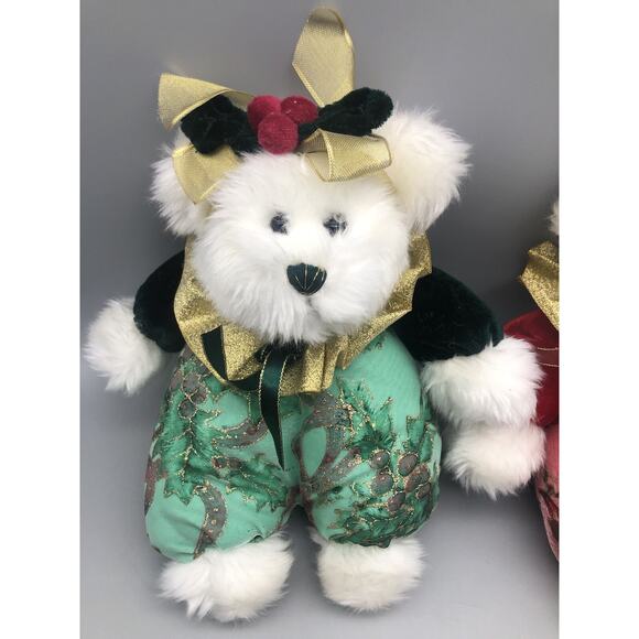 PBC International Rare Multicolor Bear Plushy Ornament Plush Holiday’s Themed 9" - Picture 2 of 16